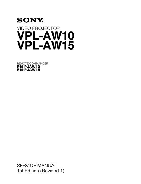 Sony vpl aw10 vpl aw15 service manual. - Denon avr 391 manuale del proprietario dell'amplificatore del ricevitore.